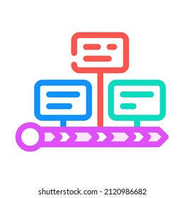 Timeline Management Color Icon Vector. Timeline Management Sign. Isolated Symbol Illustration