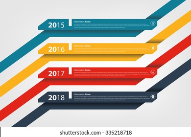 timeline & milestone company history infographic in vector style (eps10) use for business presentation