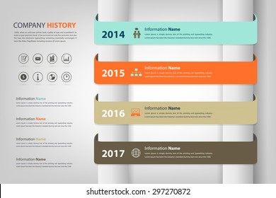 timeline & milestone for company report (vector eps10)