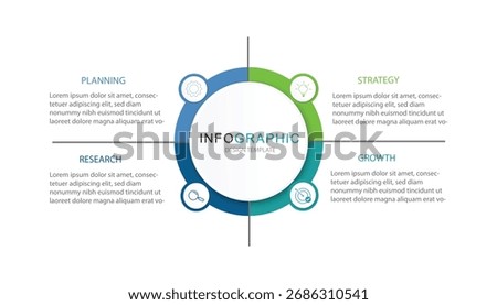 Timeline milestone infographic template banner with outline box and circle with arrow thin line with 3 point list information for slide presentation vector