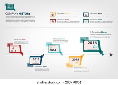 timeline and milestone for presenting company history (vector eps10)