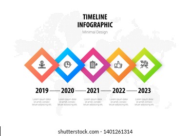 timeline minimal infographic template, 4 steps business milestone history timeline infographic layout, vector design element