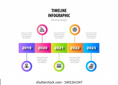 timeline minimal infographic template, 4 steps business milestone history timeline infographic layout, vector design element