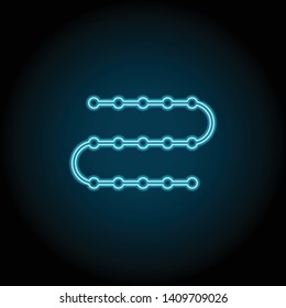 timeline neon icon. Simple thin line, outline vector of charts and diagrams icons for UI and UX, website or mobile application
