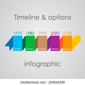 Timeline & options infographic.