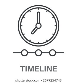 Timeline Outline Concept Simple Style Design Vector
