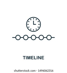 Timeline Outline Icon. Thin Line Concept Element From Fintech Technology Icons Collection. Creative Timeline Icon For Mobile Apps And Web Usage.