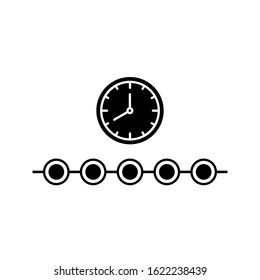 	
Timeline outline icon. Thin line concept element from fintech technology icons collection. Creative Timeline icon for mobile apps and web usage.