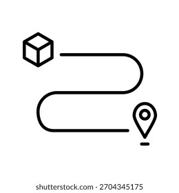 Timeline Outline Icon Vector Illustration