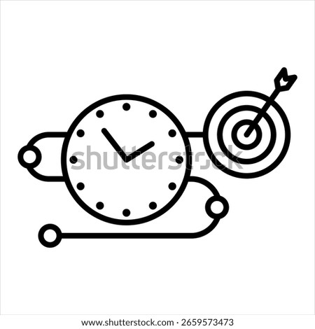 Timeline Outline Icon Vector Illustration