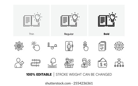 Timeline path, Cash wallet. Artificial intelligence, Balance and Refer friend line icons. Linear icon set. Line icons set. Vector