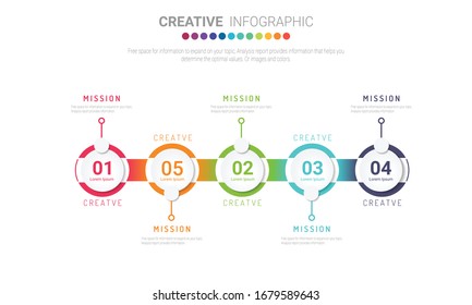 Empresa de presentación de línea de tiempo, plantilla de infografía con 4 opciones. Ilustración vectorial. Se puede utilizar para diseño de flujo de trabajo, diagrama, opciones de paso empresarial, banner, diseño web. Vector: 10.