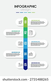 Timeline presentation infographic template diagrams concept business icon 5 option