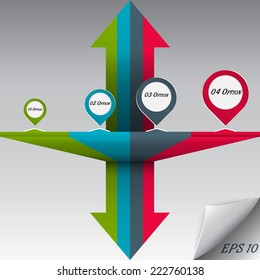 Timeline Pro on a grey background - vector infographic