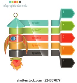 Timeline Pro on a grey background - vector infographic