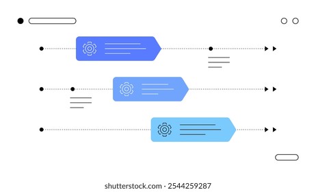 Timeline. Project management. Infographic element. Flat graphics. Presentation slide template. Vector file.