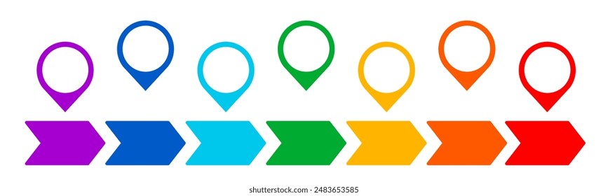 Timeline project planning, project timeline milestones, business journey or process to reach goal, work progress milestone or step to success, plan or strategy diagram concept