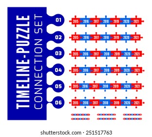 Timeline puzzle connection set