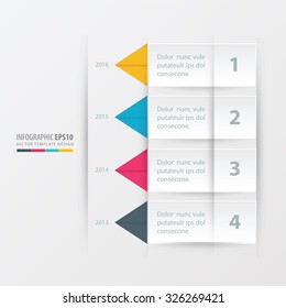 timeline report template  yellow, blue, pink color