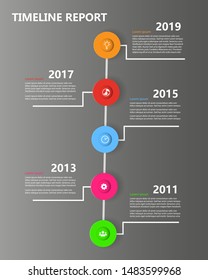 Timeline Report web Template Milestone graphic - Vector