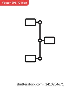 Timeline, road map vector icon