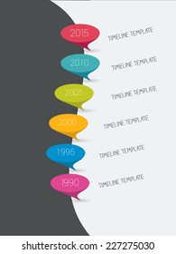 Timeline speech bubble concept. Infographic. 