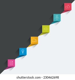 Timeline. Step by step template. Infographic.