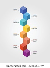 plantilla de gráfico de pasos de línea de tiempo para infografía para presentación de 8 elementos
