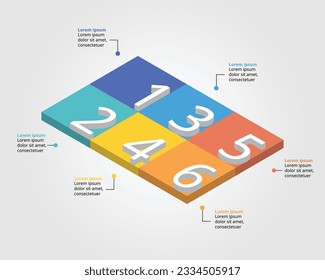timeline step chart template for infographic for presentation for 6 element