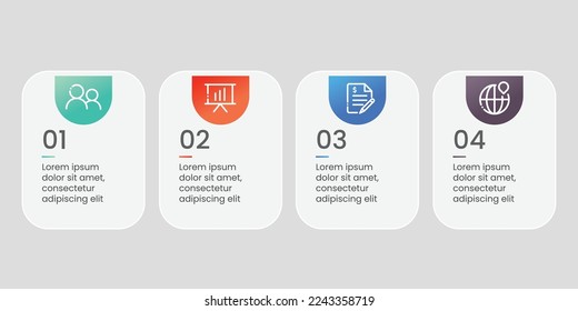 Timeline steps business infographic template