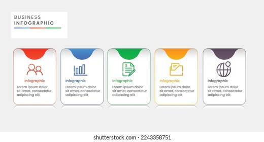 Timeline steps business infographic template