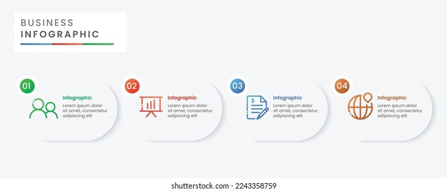 Timeline steps business infographic template