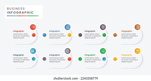 Timeline steps business infographic template