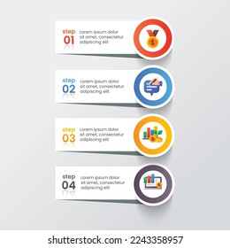 Timeline steps business infographic template