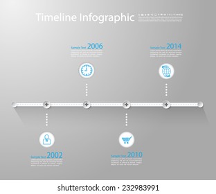 Timeline template. Can be used for workflow layout, banner, diagram, web design, infographic Vector/illustration