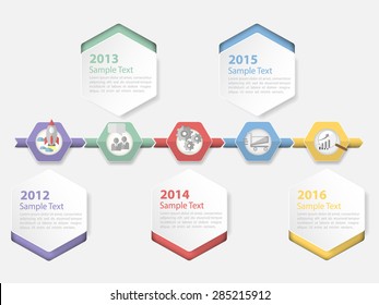 Timeline template. Can be used for workflow layout, banner, diagram, web design, infographic Vector/illustration