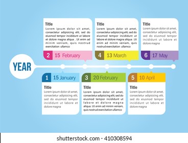 Timeline Template Concept Vector Illustration