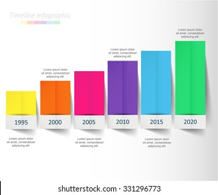 Plantilla de línea de tiempo para diagrama, gráfico, presentación y gráfico. Concepto de negocio con 6 opciones, piezas, pasos o procesos. Infografía vectorial