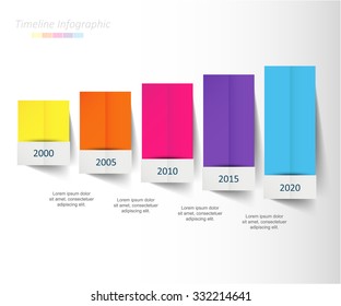 Timeline template for diagram, graph, presentation and chart. Business concept with 5 options, parts, steps or processes. Vector infographic