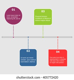 Timeline template. Vector illustration