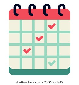 Ilustración de icono de línea de tiempo y fecha