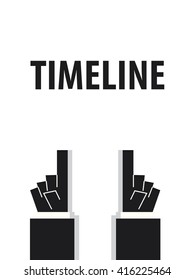 TIMELINE typography vector illustration