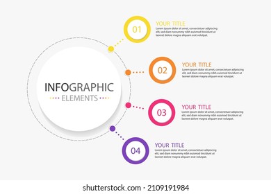 Zeitstrahl-Vektorgrafik abstrakter 3D-Infografiken. Geschäftsinformationen.