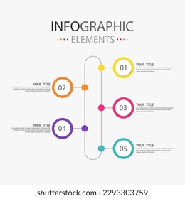 Timeline vector abstract infographic elements with bullet. Business infographics.
