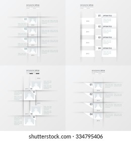 timeline vector design 4 item   white color