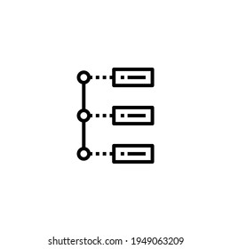 Timeline vector icon, chronology symbol. Process icon. Infographic sign. Timeline icon for social media marketing concept. Modern, simple flat vector illustration for web site or mobile app