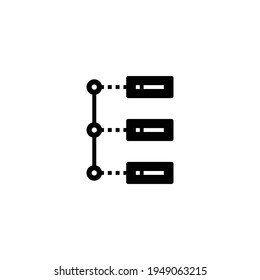 Timeline Vector Icon, Chronology Symbol. Step Icon. Chart Sign. Timeline Icon For Social Media Marketing Concept. Modern, Simple Flat Vector Illustration For Web Site Or Mobile App