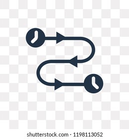 Timeline vector icon isolated on transparent background, Timeline transparency concept can be used web and mobile
