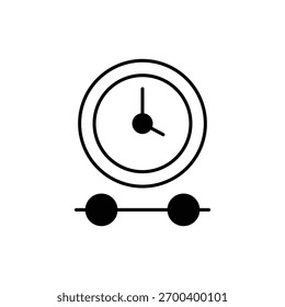 Icono de Vector de línea de tiempo ilustración de stock