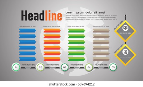 Timeline vector infographic, business concept